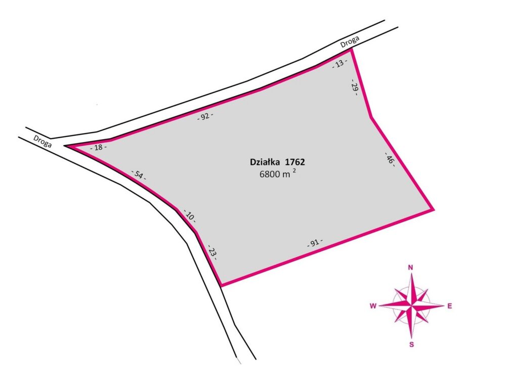 Działka inwestycyjna 68a Rakszawa WZ - rzut 2