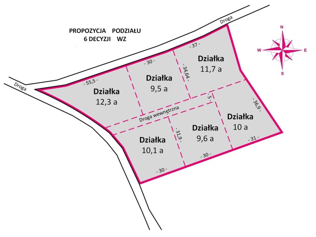 Działka inwestycyjna 68a Rakszawa WZ - rzut 1