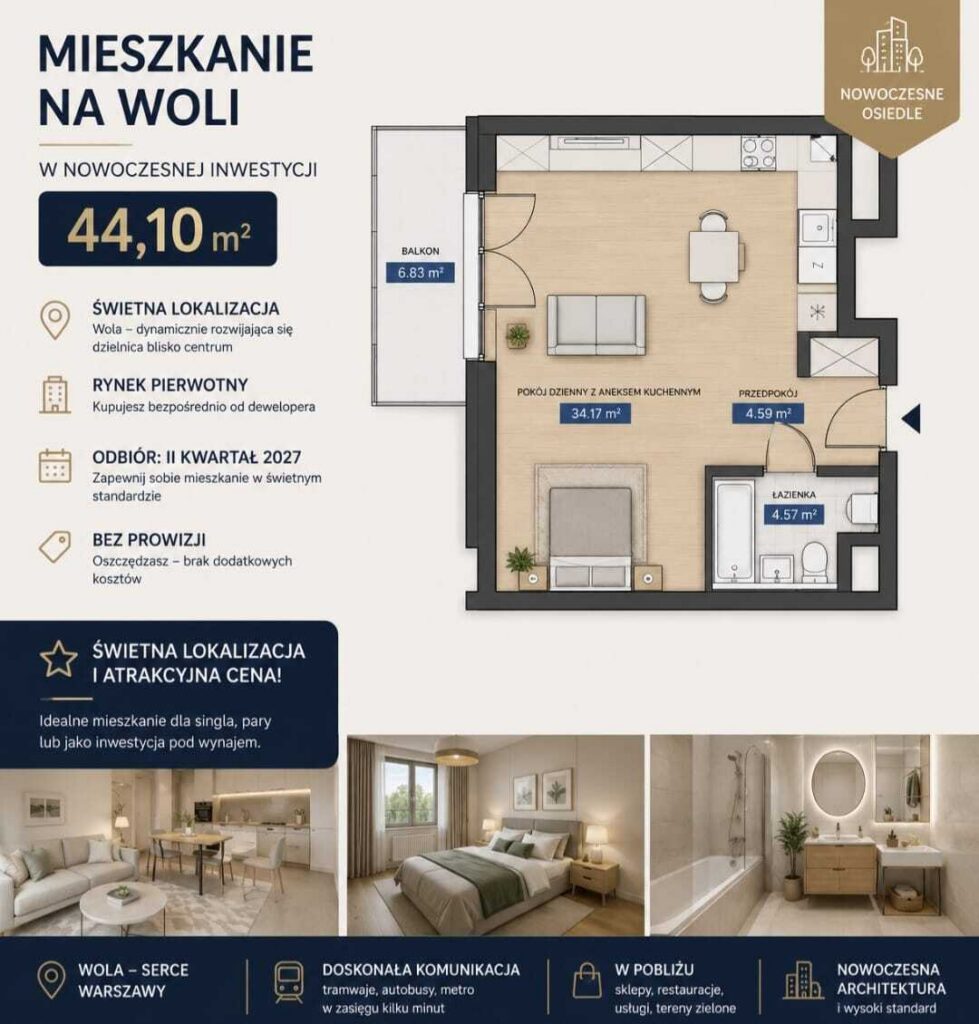 Apartament w sercu Woli 0% prowizji - zdjęcie 1
