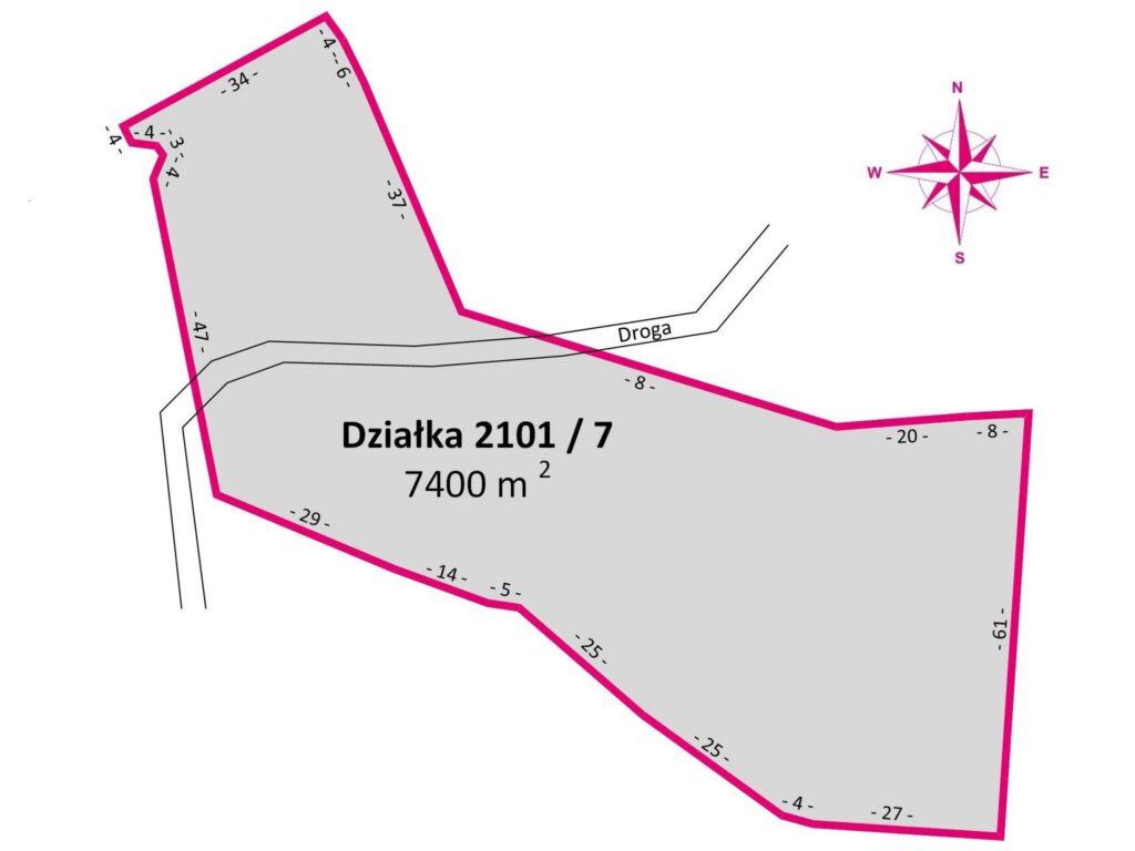 Duża działka z WZ Budy Łańcuckie - rzut 1