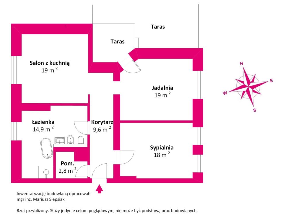 Luksusowy apartament 86m² w odnowionej kamienicy - rzut 1