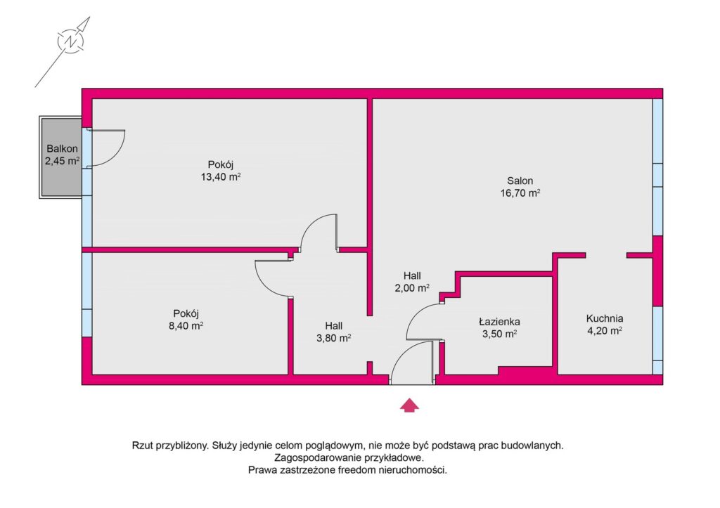 3 pokoje | Bielany | Zielone osiedle - rzut 1