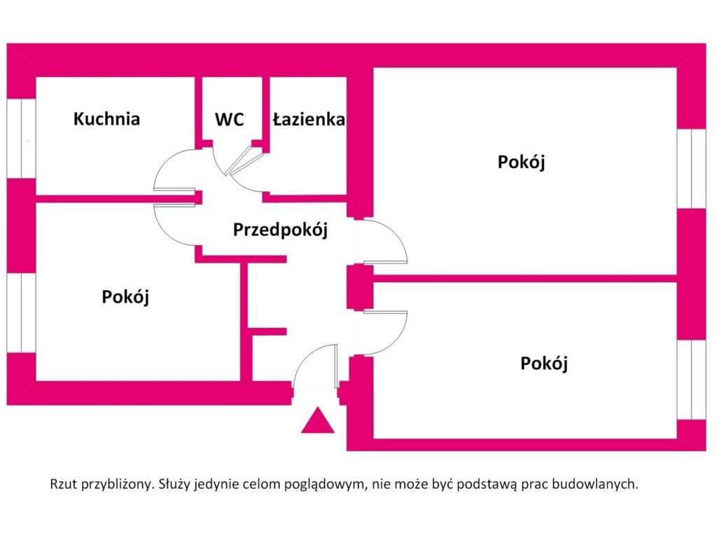 Kamienica trzy pokoje, oddzielna kuchnia - rzut 1