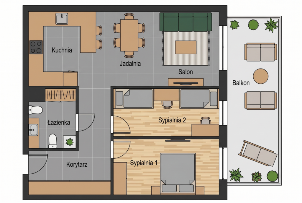 Nowe - 3 pokojowy apartament - zdjęcie 6