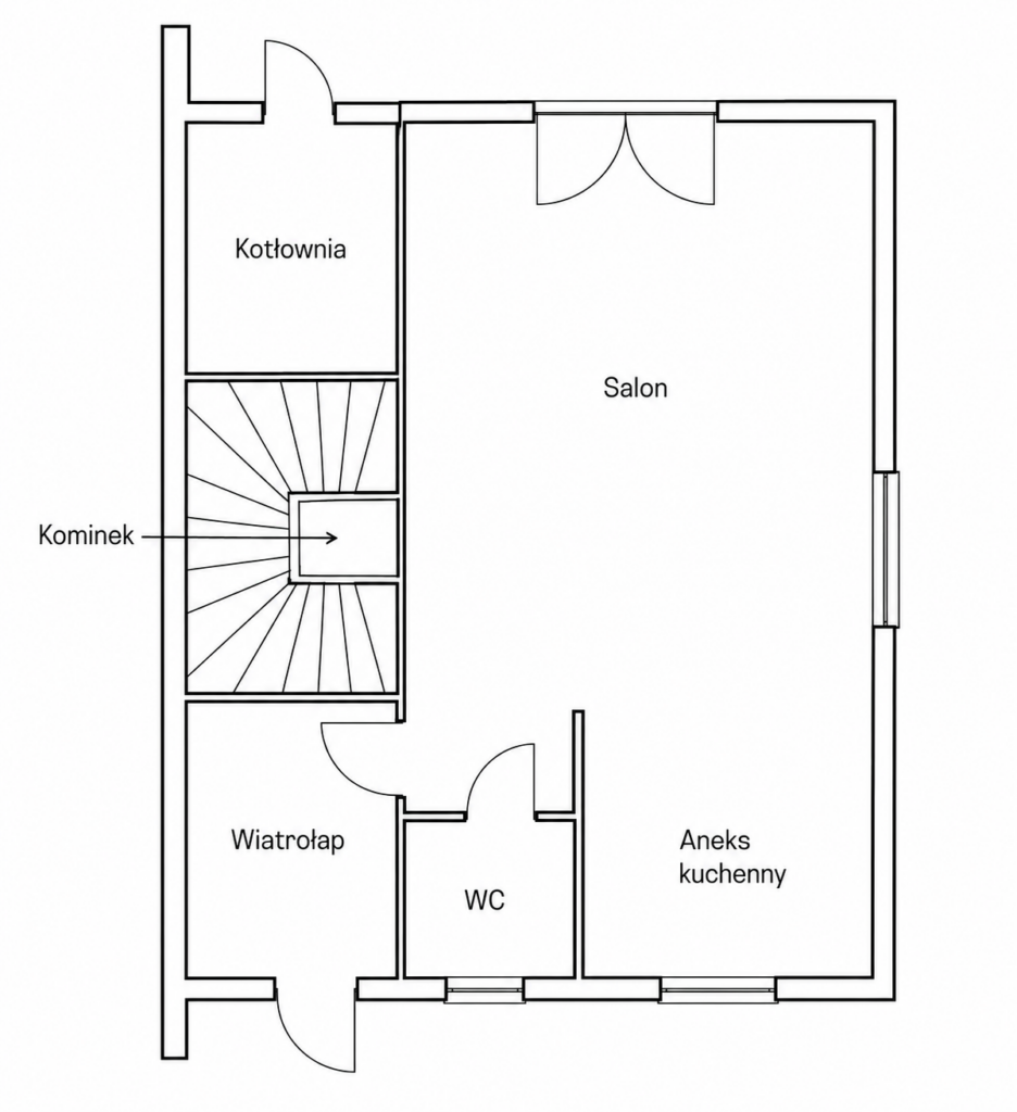 🔥 Promocja Komfortowy skrajny segment 135 m² - rzut 2