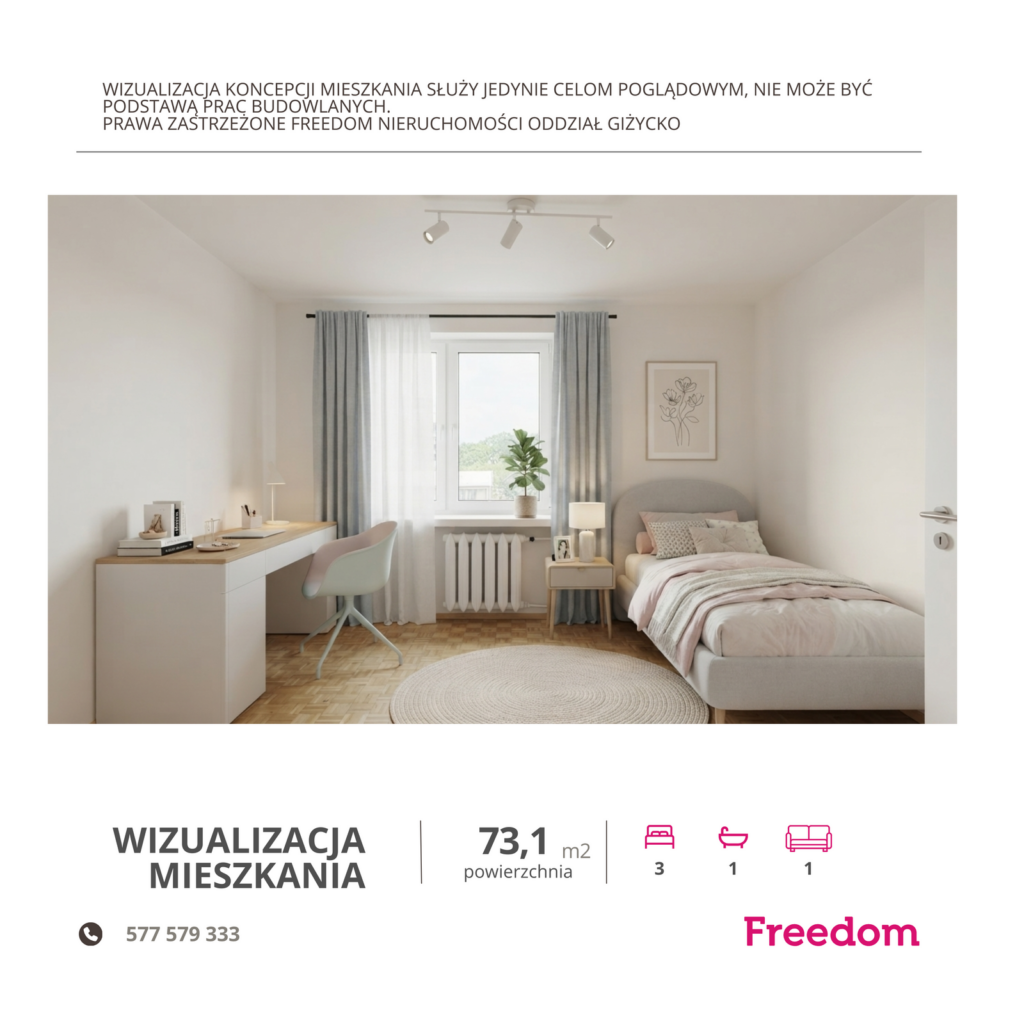 Mieszkanie 73,1 m² z widokiem na jezioro Niegocin - zdjęcie 7
