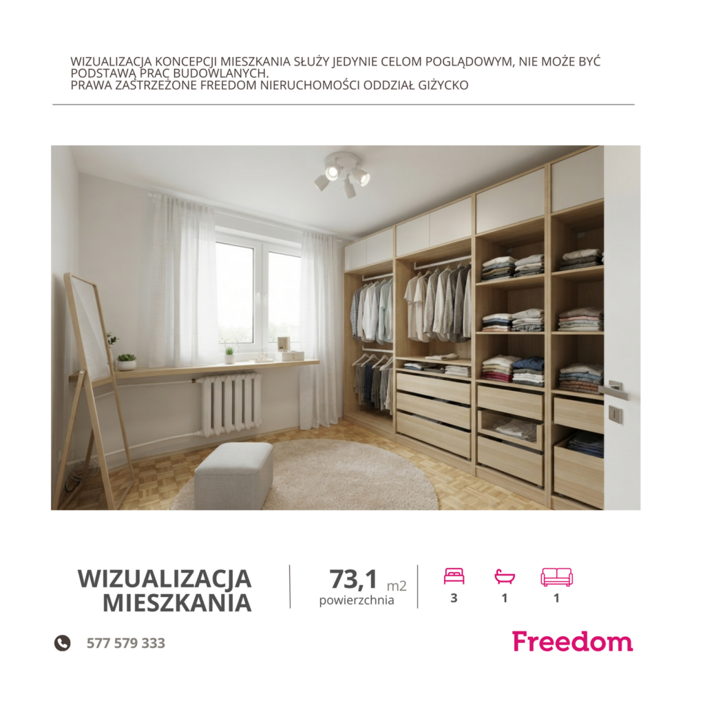 Mieszkanie 73,1 m² z widokiem na jezioro Niegocin - zdjęcie 9