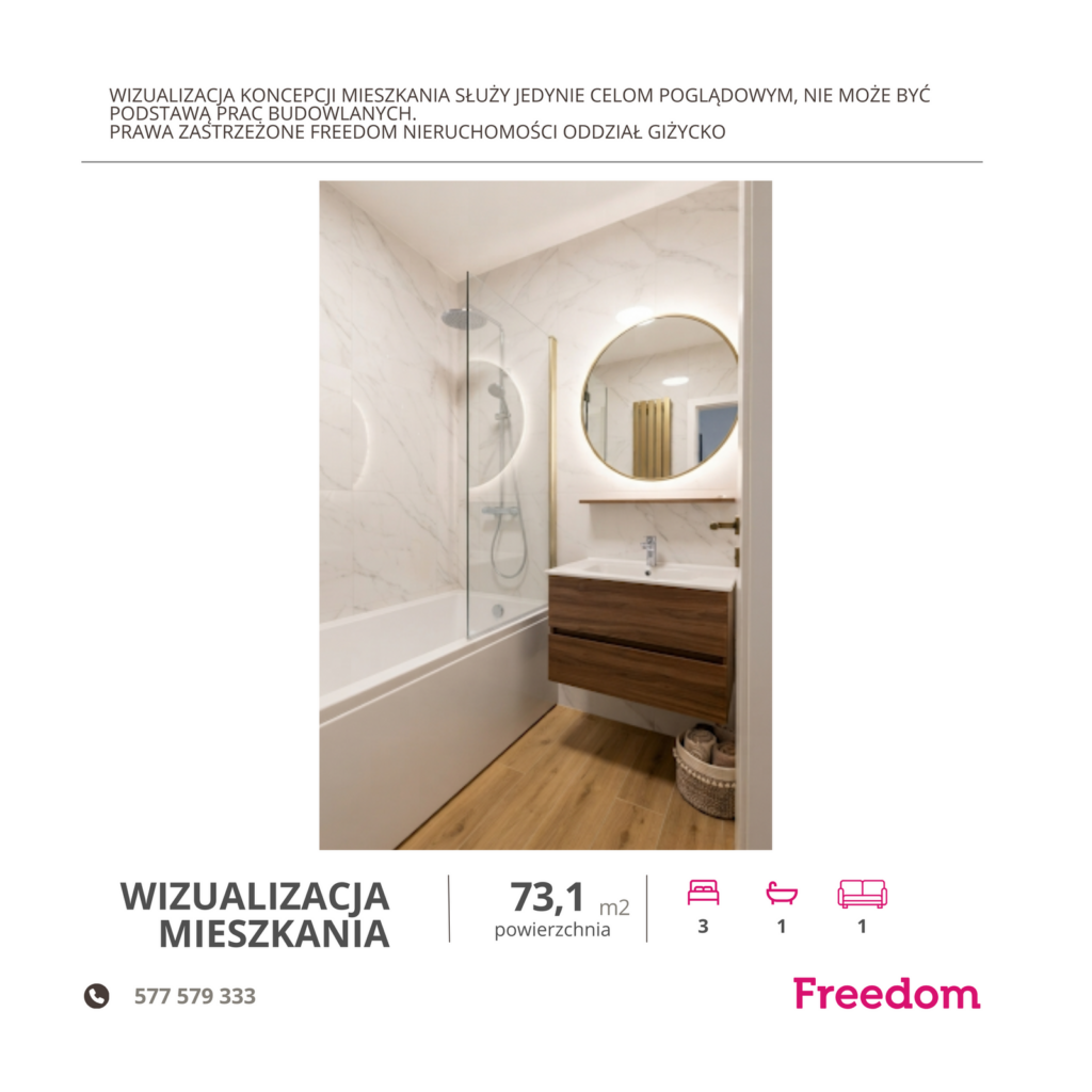 Mieszkanie 73,1 m² z widokiem na jezioro Niegocin - zdjęcie 16