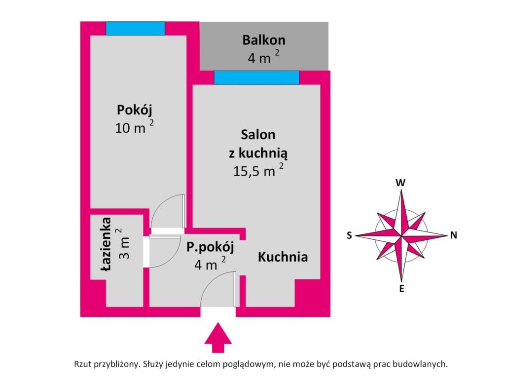2 pokoje | balkon | winda | piwnica I Gdańsk Zaspa - rzut 1