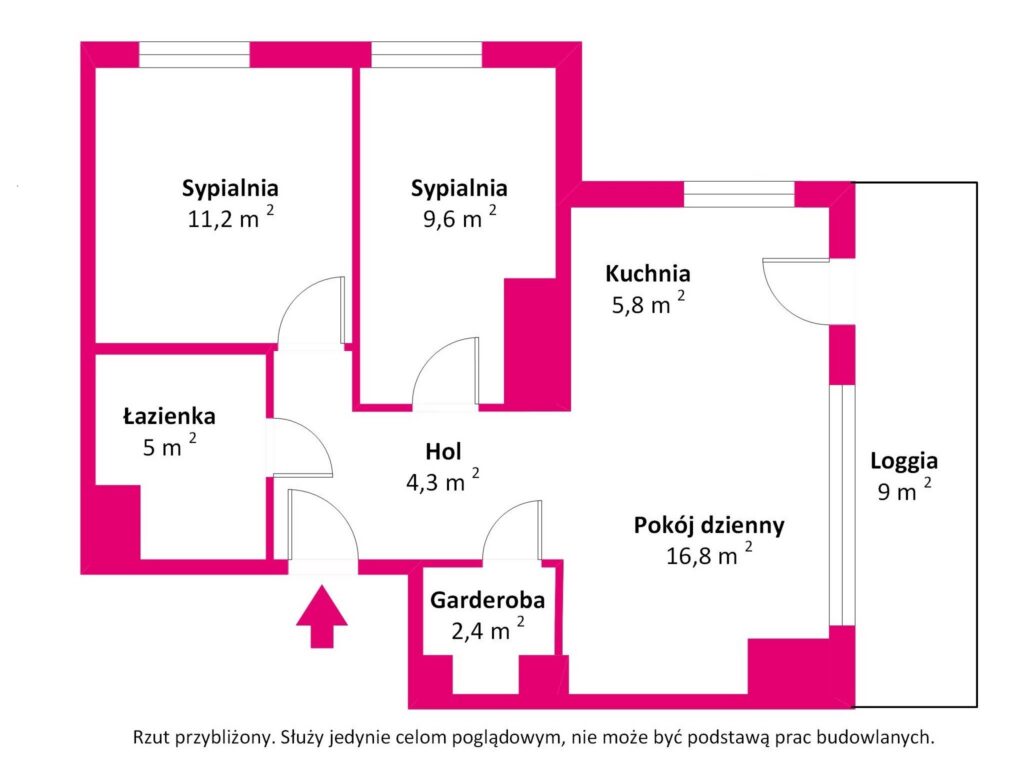 BUŁGARSKA 59 | 55 M² | 14 PIĘTRO | PANORAMA - rzut 1