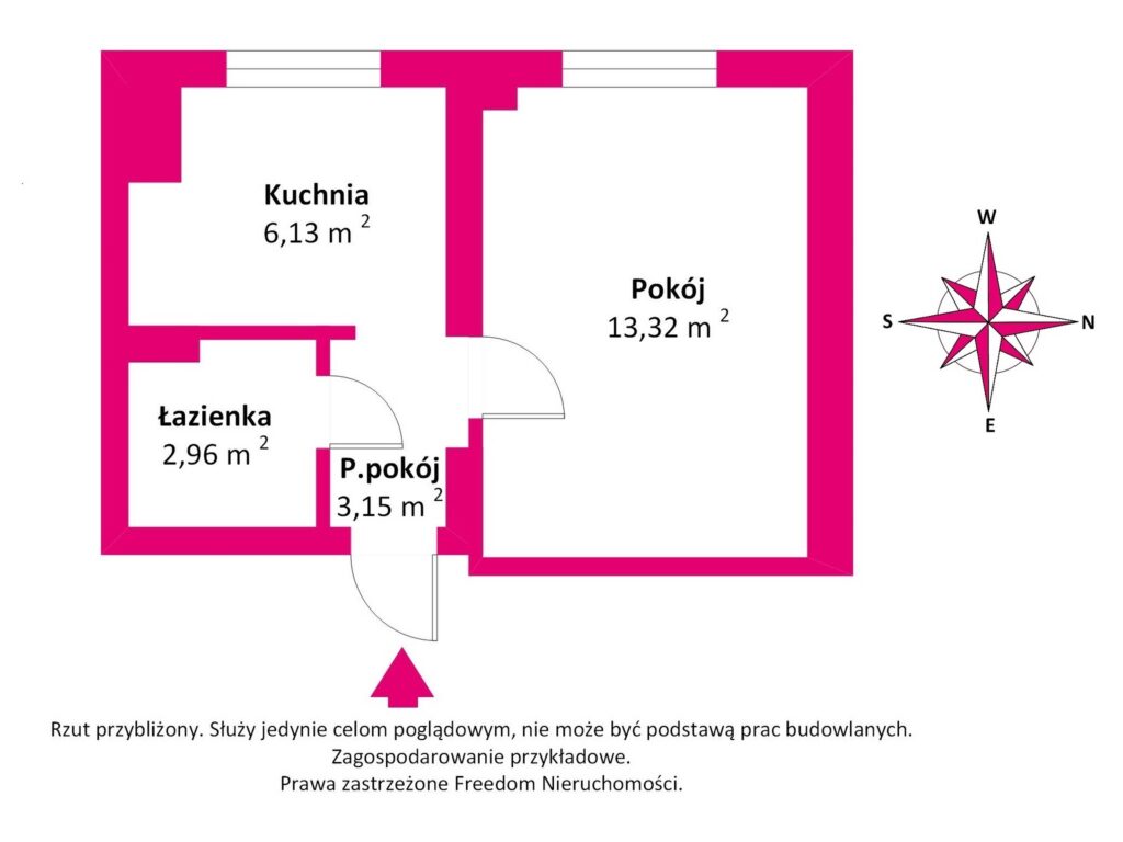 Kawalerka 23,40 m2 z oddzielną kuchnią. - zdjęcie 5
