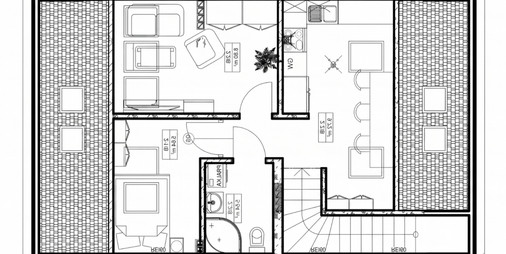 Na sprzedaż dwupoziomowe M | 107m² | Chobienice - rzut 2
