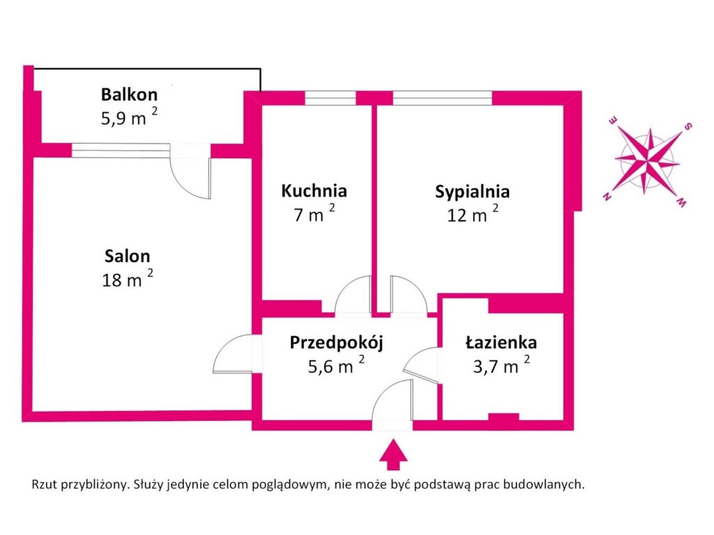 M2 do remontu przy Galerii Północnej - rzut 1